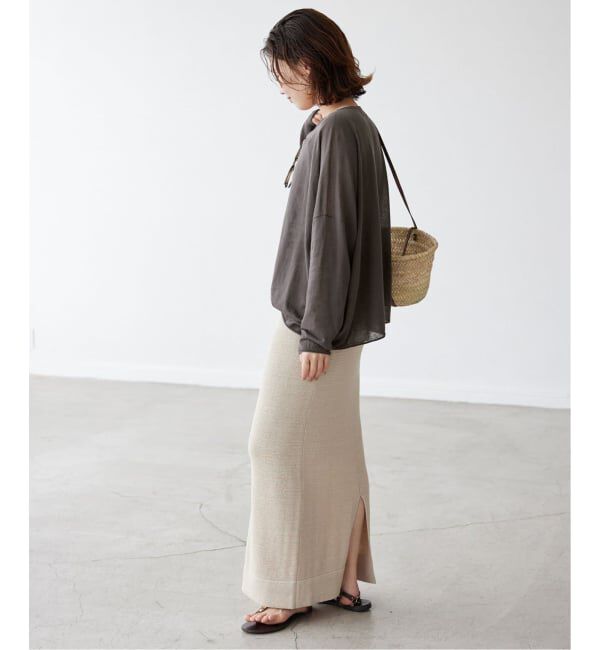 SLOBE IENA「《シリーズあり/追加予約》コットンシルクビックプルオーバー」|ニット・セーター|