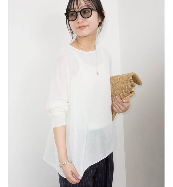SLOBE IENA「《シリーズあり/追加予約》コットンシルクビックプルオーバー」|ニット・セーター|