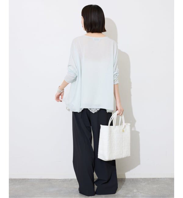 SLOBE IENA「《シリーズあり/追加予約》コットンシルクビックプルオーバー」|ニット・セーター|