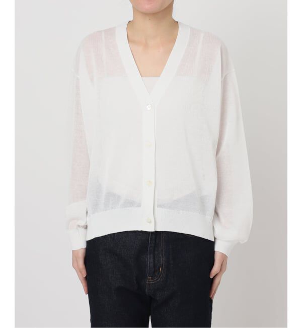 SLOBE IENA「《予約》リネン混シアーカーディガン」|カーディガン|