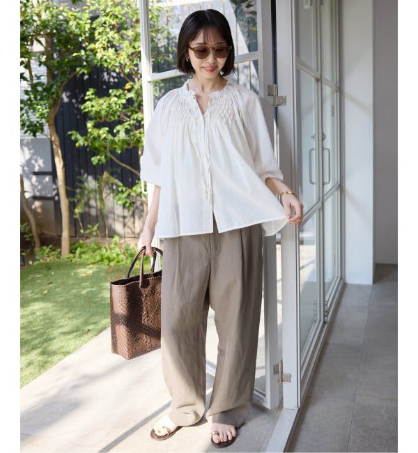 SLOBE IENA「《セットアップ対応可/予約》リネン混パンツ」|その他|