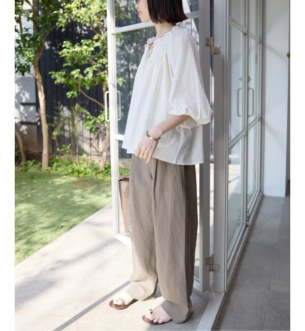 SLOBE IENA「《セットアップ対応可/予約》リネン混パンツ」|その他|