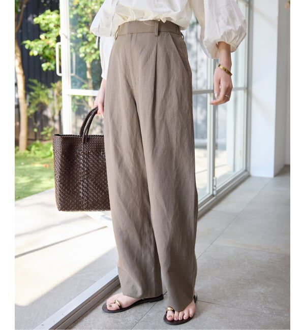 SLOBE IENA「《セットアップ対応可/予約》リネン混パンツ」|その他|