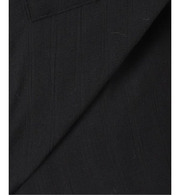 SLOBE IENA「《WEB限定/追加予約》シアーストライプ5分袖 バンドカラーブラウス」|シャツ・ブラウス|