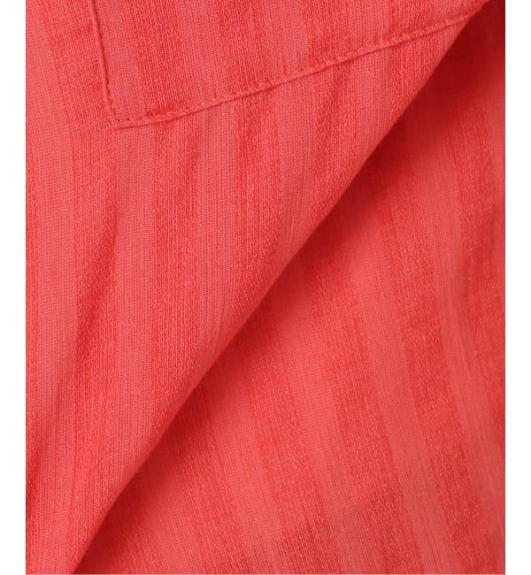 SLOBE IENA「《WEB限定/追加予約》シアーストライプ5分袖 バンドカラーブラウス」|シャツ・ブラウス|