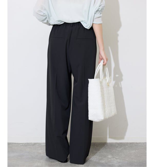 SLOBE IENA「《汗染み防止/接触冷感/吸水速乾/予約》PEストレッチイージースラックス」|スラックス|