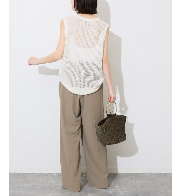 SLOBE IENA「《汗染み防止/接触冷感/吸水速乾/予約》PEストレッチイージースラックス」|スラックス|