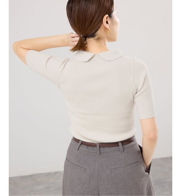 IENA「《予約》ECO SPLASH襟付きプルオーバー」|ニット・セーター|