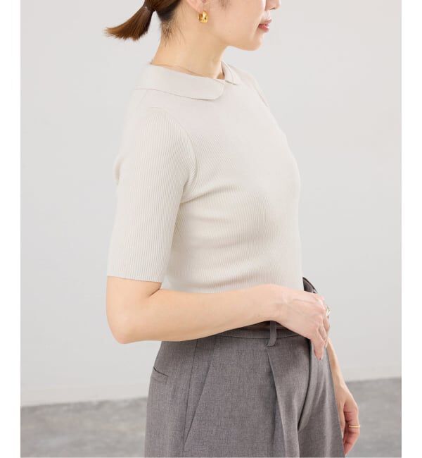 IENA「《予約》ECO SPLASH襟付きプルオーバー」|ニット・セーター|