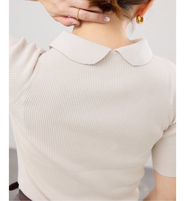 IENA「《予約》ECO SPLASH襟付きプルオーバー」|ニット・セーター|