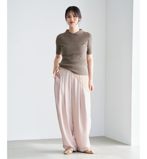 IENA「《予約》ECO SPLASH襟付きプルオーバー」|ニット・セーター|