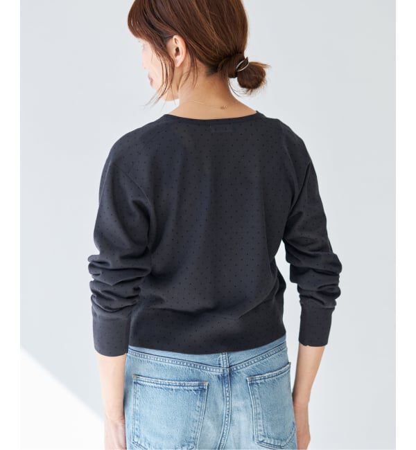 IENA「《予約》フロッキードットミニカーディガン」|カーディガン|