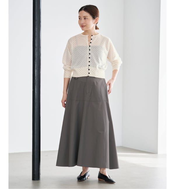 IENA「《予約》フロッキードットミニカーディガン」|カーディガン|