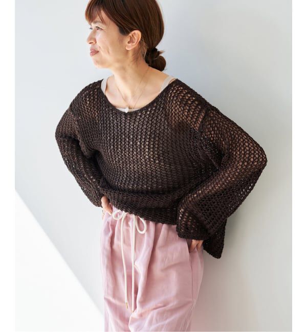 IENA「《予約》ギマメッシュプルオーバー」|ニット・セーター|