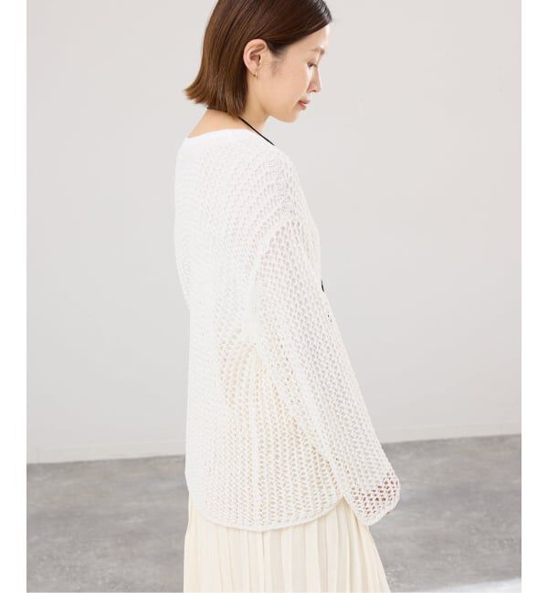 IENA「《予約》ギマメッシュプルオーバー」|ニット・セーター|