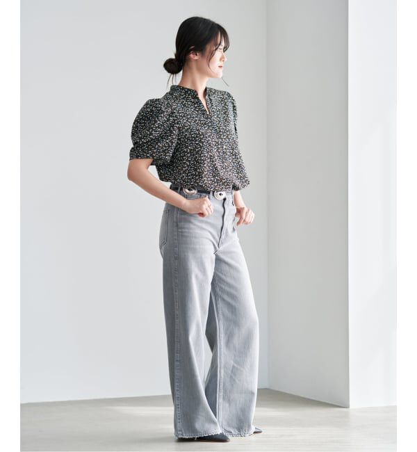 IENA「《セットアップ対応/予約》ソフトヴィンテージフラワーブラウス」|シャツ・ブラウス|