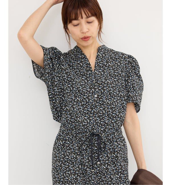 IENA「《セットアップ対応/予約》ソフトヴィンテージフラワーブラウス」|シャツ・ブラウス|