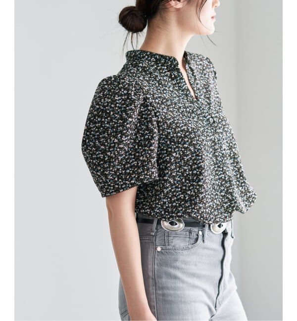 IENA「《セットアップ対応/予約》ソフトヴィンテージフラワーブラウス」|シャツ・ブラウス|