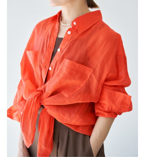 IENA「《セットアップ対応/予約》ラミーレギュラーカラーシャツ」|シャツ・ブラウス|