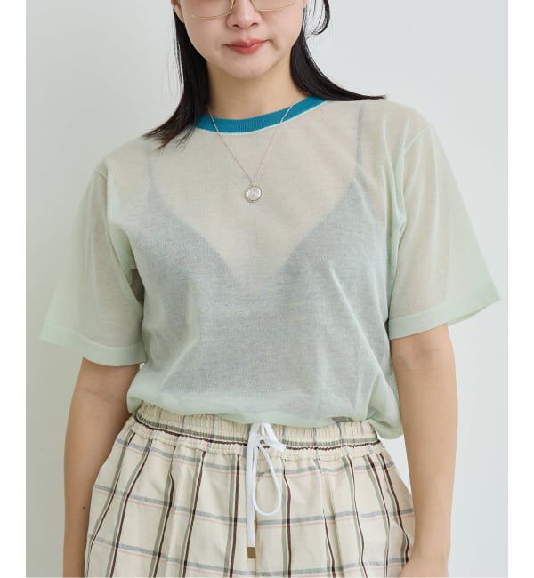 IENA LA BOUCLE「《予約》IENA LA BOUCLE シアーTシャツニット」|ニット・セーター|