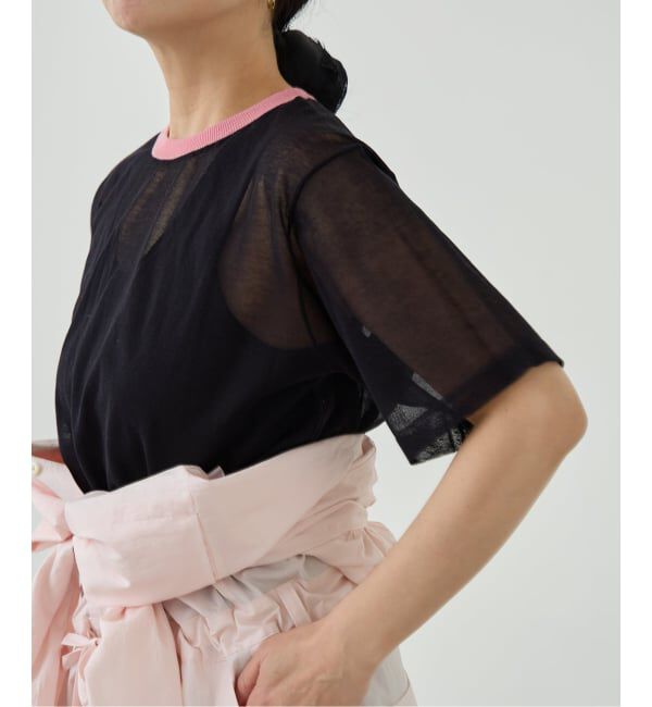 IENA LA BOUCLE「《予約》IENA LA BOUCLE シアーTシャツニット」|ニット・セーター|