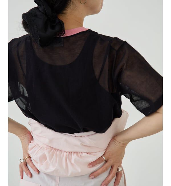 IENA LA BOUCLE「《予約》IENA LA BOUCLE シアーTシャツニット」|ニット・セーター|