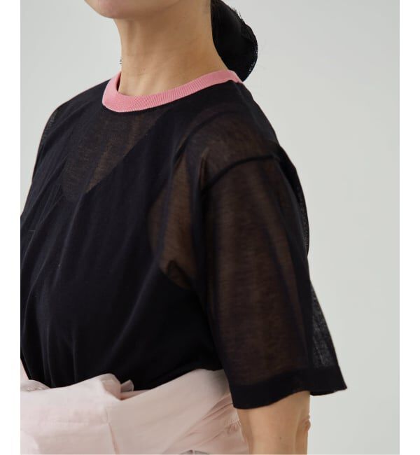 IENA LA BOUCLE「《予約》IENA LA BOUCLE シアーTシャツニット」|ニット・セーター|