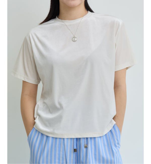 IENA LA BOUCLE「《予約》IENA LA BOUCLE トリアセベロアTシャツ」|Tシャツ・カットソー|