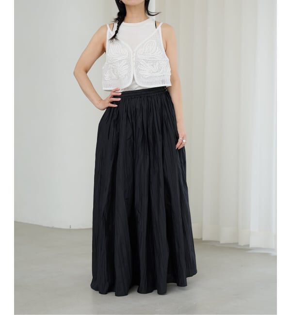 IENA LA BOUCLE「《予約》IENA LA BOUCLE トリアセベロアタンクトップ」|タンクトップ|