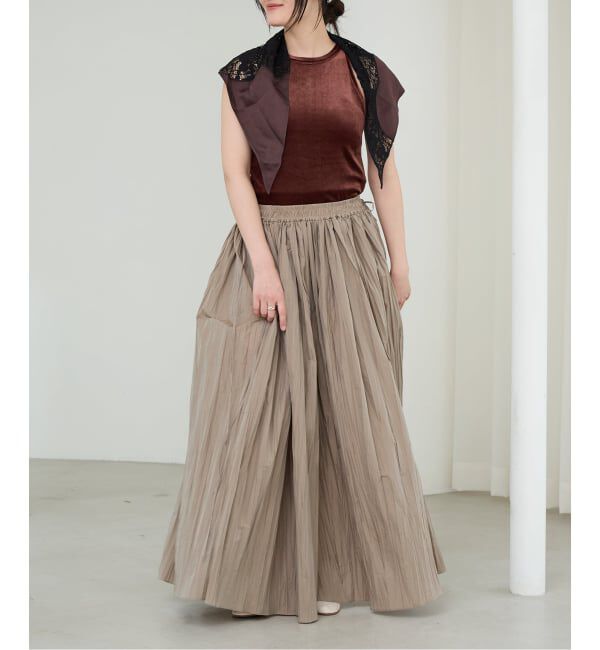 IENA LA BOUCLE「《予約》IENA LA BOUCLE トリアセベロアタンクトップ」|タンクトップ|