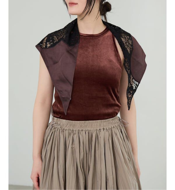 IENA LA BOUCLE「《予約》IENA LA BOUCLE トリアセベロアタンクトップ」|タンクトップ|