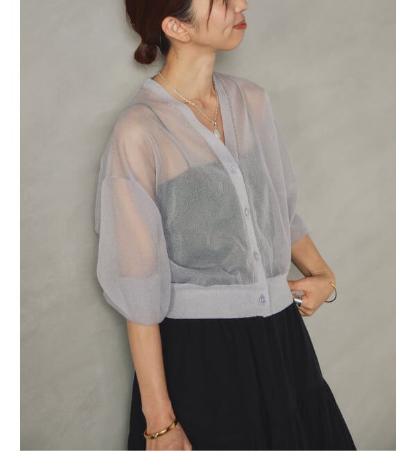 VERMEIL par iena「《予約》シアーVネックカーディガン」|カーディガン|