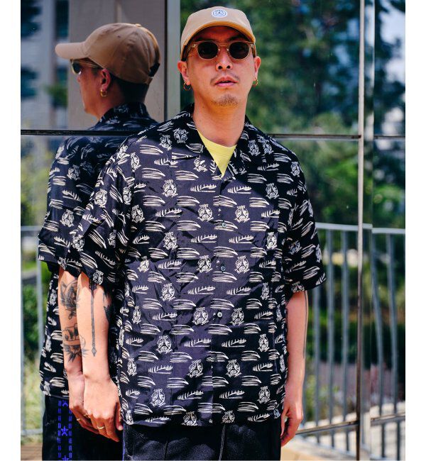 Paris Saint-Germain「【隈 研吾 &times; Paris Saint-Germain】グラフィックプリント オープンカラーシャツ」|シャツ・ブラウス|