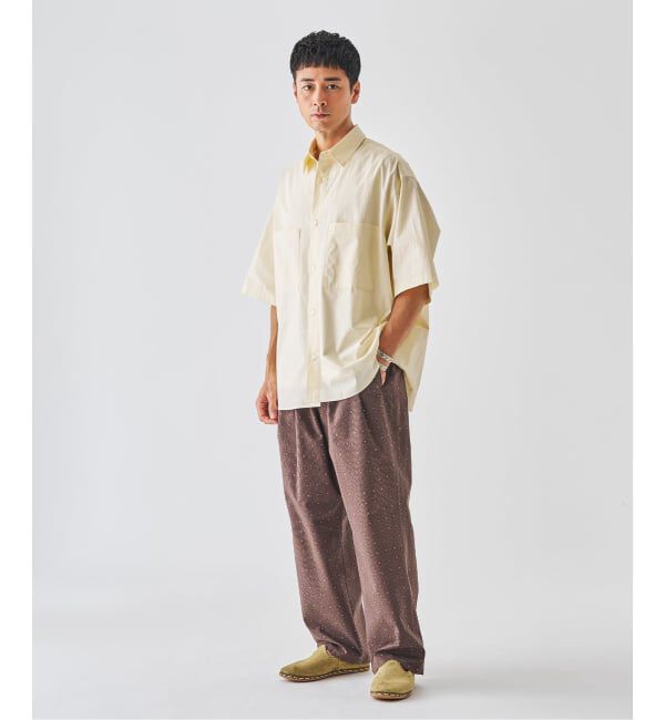 EDIFICE「《予約》タイプライター ビッグシルエット ハーフスリーブシャツ」|シャツ・ブラウス|