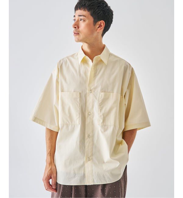 EDIFICE「《予約》タイプライター ビッグシルエット ハーフスリーブシャツ」|シャツ・ブラウス|