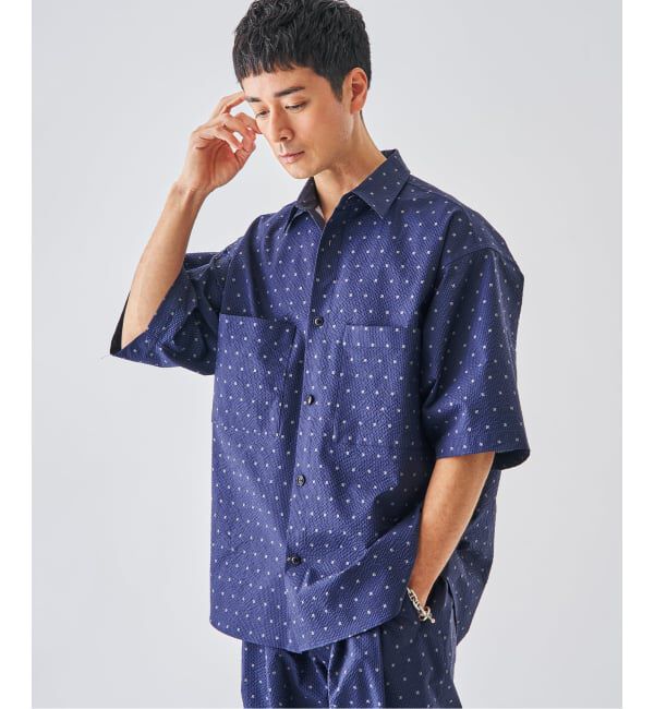 EDIFICE「《予約》サッカー プリント ハーフスリーブ シャツ」|シャツ・ブラウス|