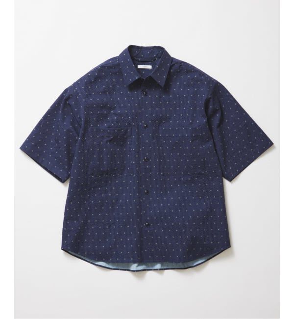 EDIFICE「《予約》サッカー プリント ハーフスリーブ シャツ」|シャツ・ブラウス|ネイビー