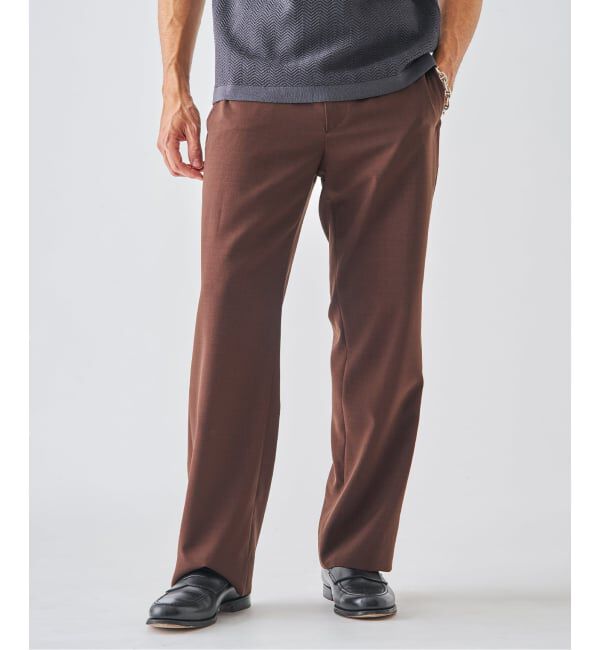 EDIFICE「《予約》サイド アジャスト トラウザー」|スラックス|ブラウン