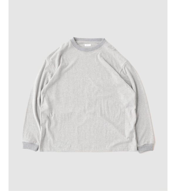417 EDIFICE「CREPUSCULE / クレプスキュール Border L/S Cutsew」|Tシャツ・カットソー|グレーB
