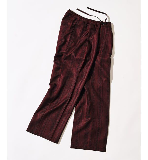 417 EDIFICE「パターンプリント イージーパンツ」|スラックス|ブラウン