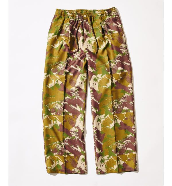 417 EDIFICE「パターンプリント イージーパンツ」|スラックス|カーキ