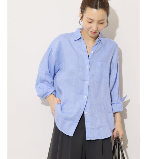 JOURNAL STANDARD relume「《追加予約 / 新色》カラーリネンオーバーサイズシャツ」|シャツ・ブラウス|
