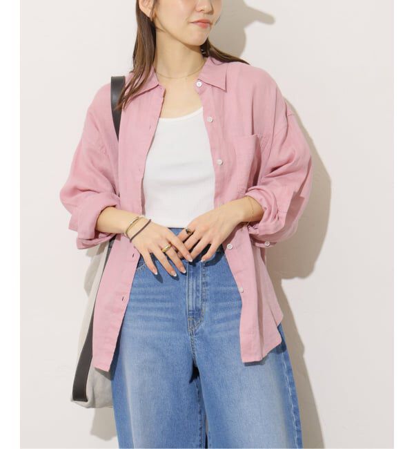 JOURNAL STANDARD relume「《追加予約 / 新色》カラーリネンオーバーサイズシャツ」|シャツ・ブラウス|