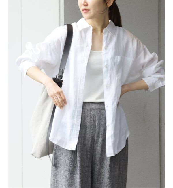 JOURNAL STANDARD relume「《追加予約 / 新色》カラーリネンオーバーサイズシャツ」|シャツ・ブラウス|