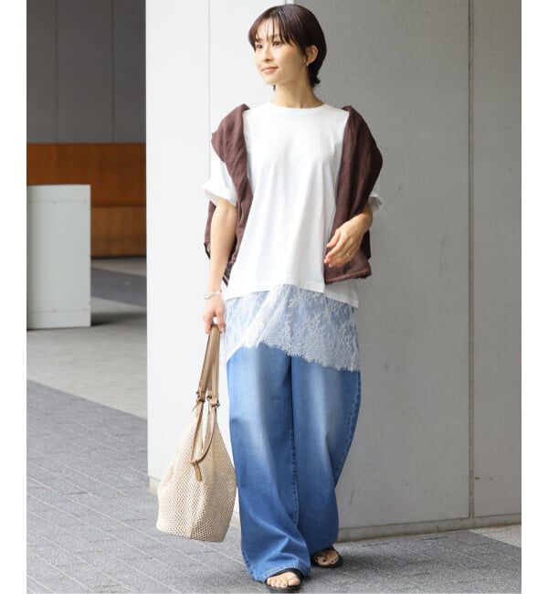 JOURNAL STANDARD relume「《予約》［26SS新作］レースヘムTEE」|Tシャツ・カットソー|