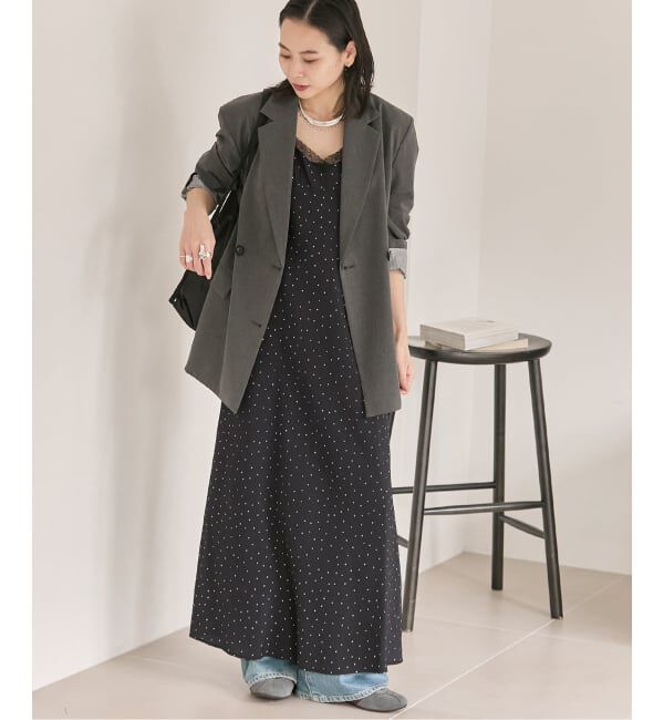 JOURNAL STANDARD「《予約》ドットプリントキャミワンピース」|ワンピース|ブラック