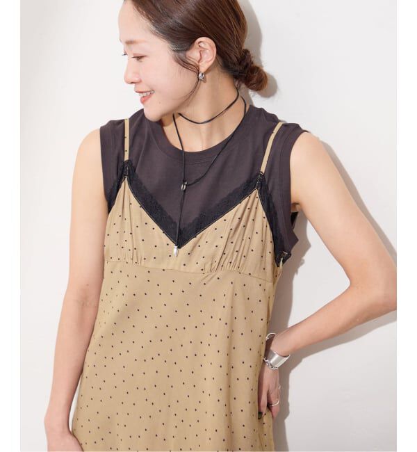 JOURNAL STANDARD「《予約》ドットプリントキャミワンピース」|ワンピース|