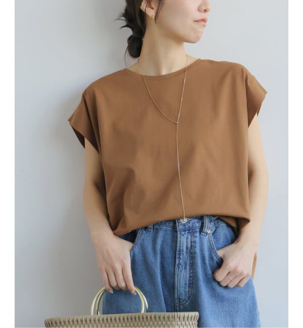 JOURNAL STANDARD relume「《予約》オーガニックコットン汗染み防止タックプルオーバー」|Tシャツ・カットソー|キャメル