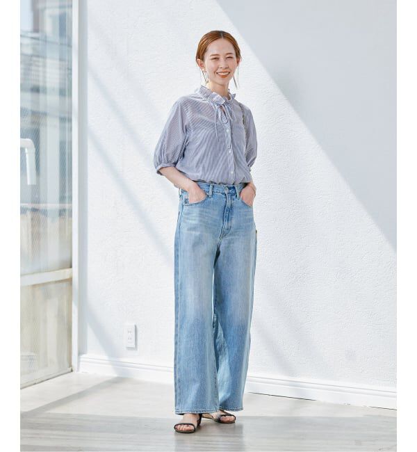 JOURNAL STANDARD「《追加予約》ボイルストライプフリル襟ブラウス」|シャツ・ブラウス|