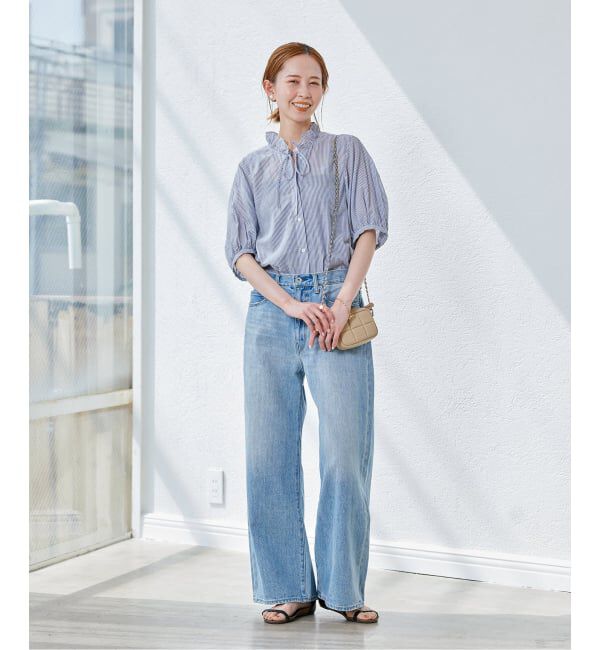 JOURNAL STANDARD「《追加予約》ボイルストライプフリル襟ブラウス」|シャツ・ブラウス|